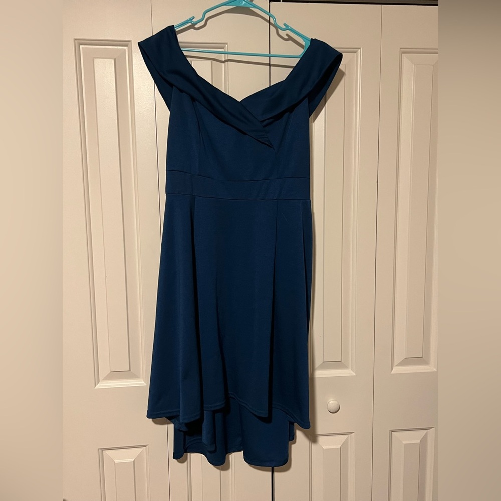 Deep Blue Hi-Low Dress